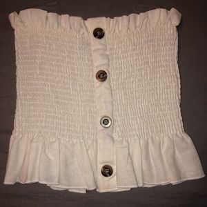 White button crop top from local boutique.